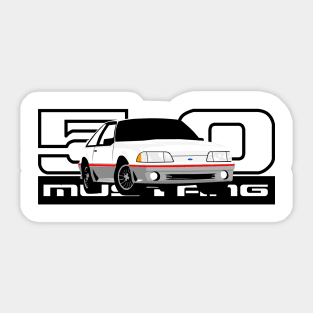 1987-90 Mustang GT Red Stripe Titanium Light Sticker